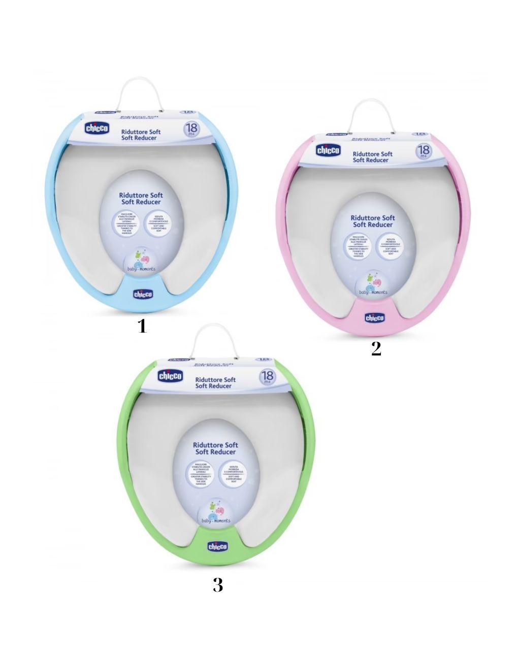 Chicco βάση λεκάνης μαλακή baby moments h06-06572-00 (3 σχέδια)