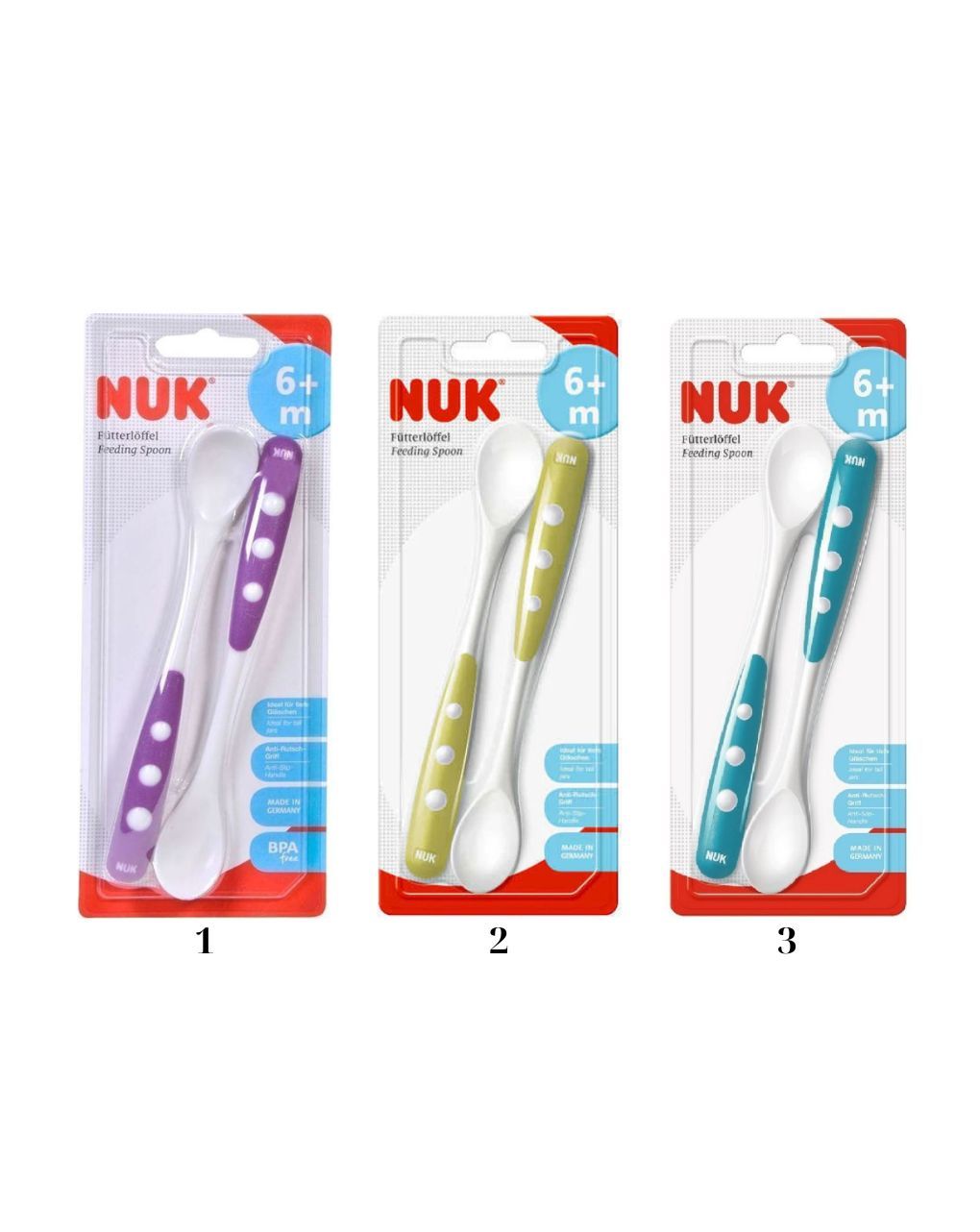 Nuk easy learning  κουταλάκι φαγητού 6m+ 2τμχ (3 σχέδια) 10255053 - Nuk