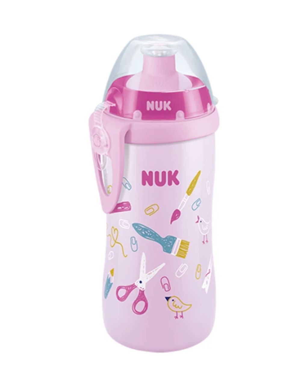 Nuk first choice junior cup παγούρι με κλιπ & καπάκι push-pull 300ml 18m+ (διάφορα σχέδια) - Nuk