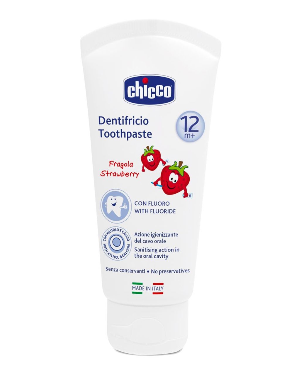 Chicco οδοντόκρεμα με γεύση φράουλα 50ml 12m+ l80-07429-00 - Chicco