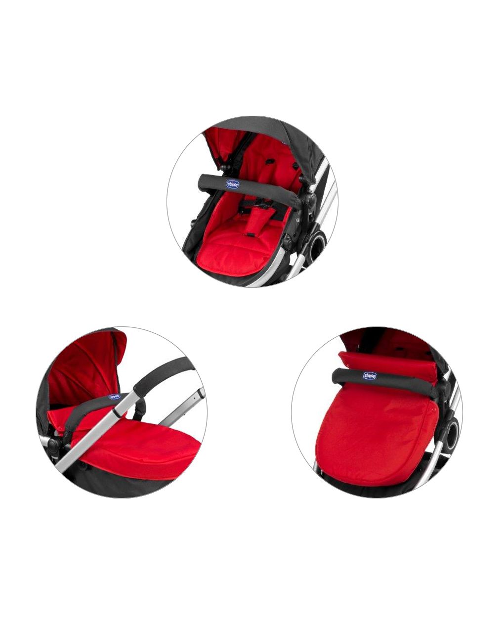 Chicco σετ υφάσματα και κουκούλα για καρότσι urban-red wave 7079358930000