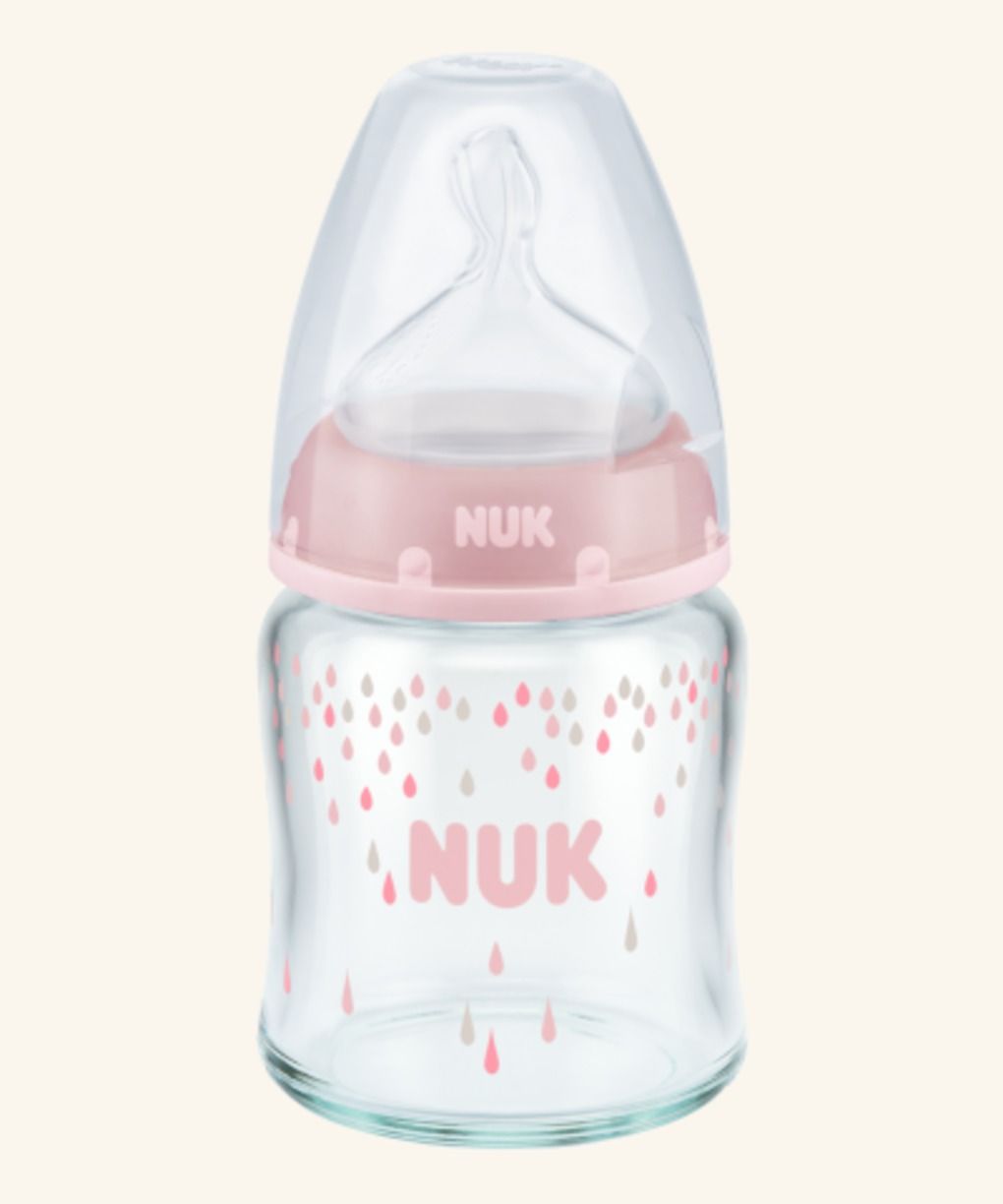 μπιμπερο γυαλινο 120ml θηλη σιλικονης - Nuk