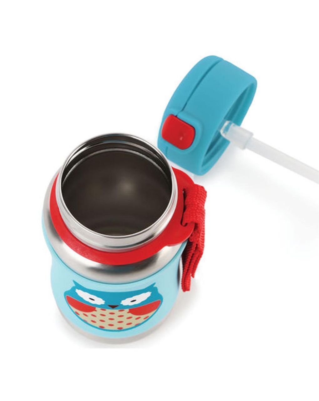 Skip hop zoo stainless steel παγούρι με καλαμάκι 350ml owl 29-2903011-02 - SKIP HOP