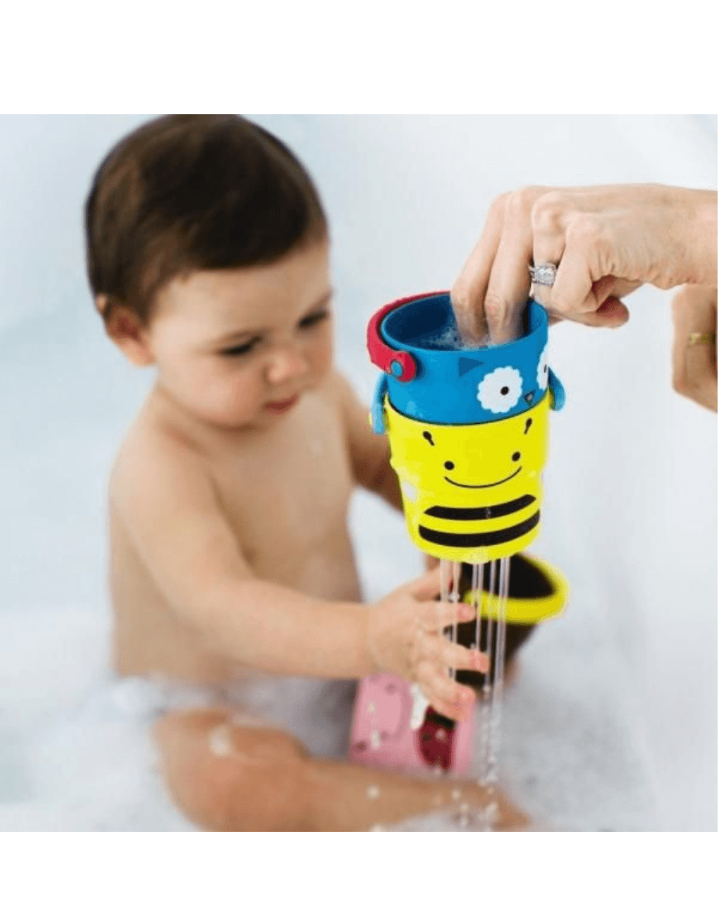 Skip hop παιχνίδια μπάνιου zoo stack & pour buckets 9m+ - SKIP HOP