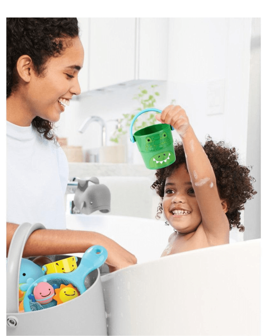 Skip hop παιχνίδια μπάνιου zoo stack & pour buckets 9m+ - SKIP HOP