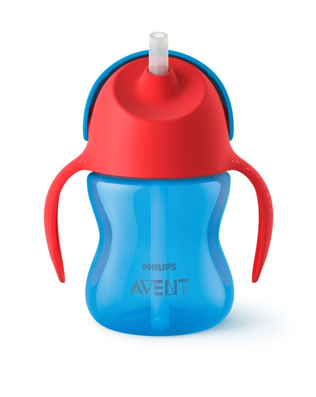 Philips avent εκπαιδευτικό ποτηράκι με καλαμάκι 200ml μπλε scf796/01