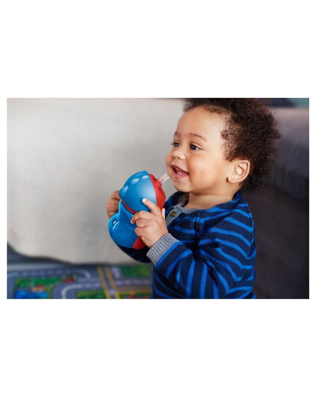 Philips avent εκπαιδευτικό ποτηράκι με καλαμάκι 200ml μπλε scf796/01 - Philips Avent