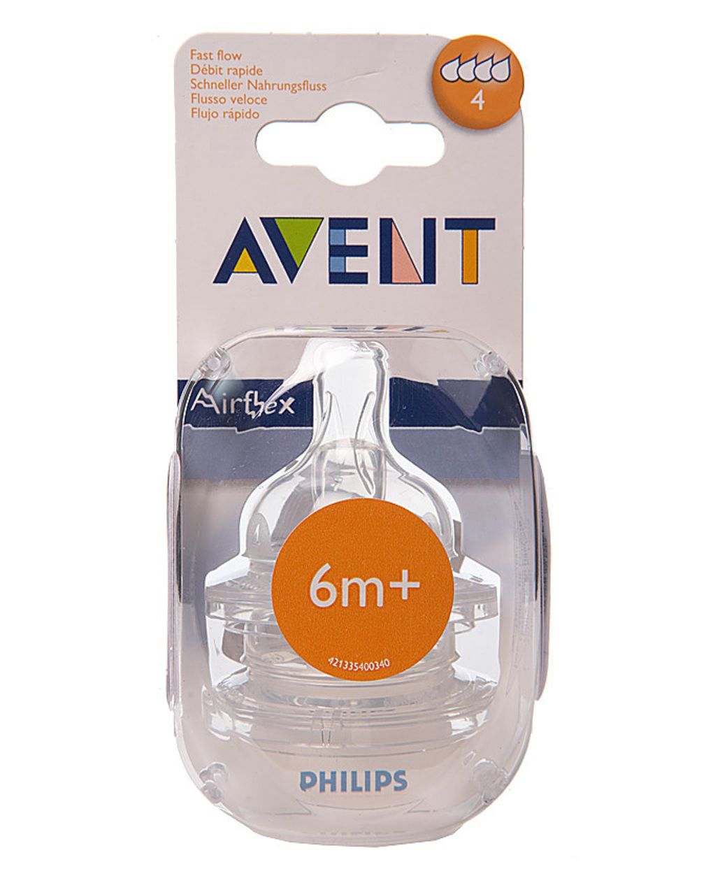 θηλες σιλικονης 4 οπων (2 τεμαχια) - Philips Avent