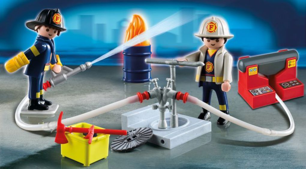 Playmobil βαλιτσακι πυροσβεστες με αντλια νερου - Playmobil