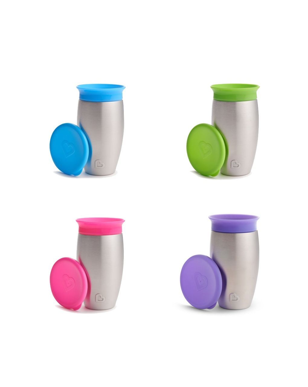 Munchkin εκπαιδευτικό ποτηράκι miracle 360° stainless steel sippy 296ml 12m+ 12370
