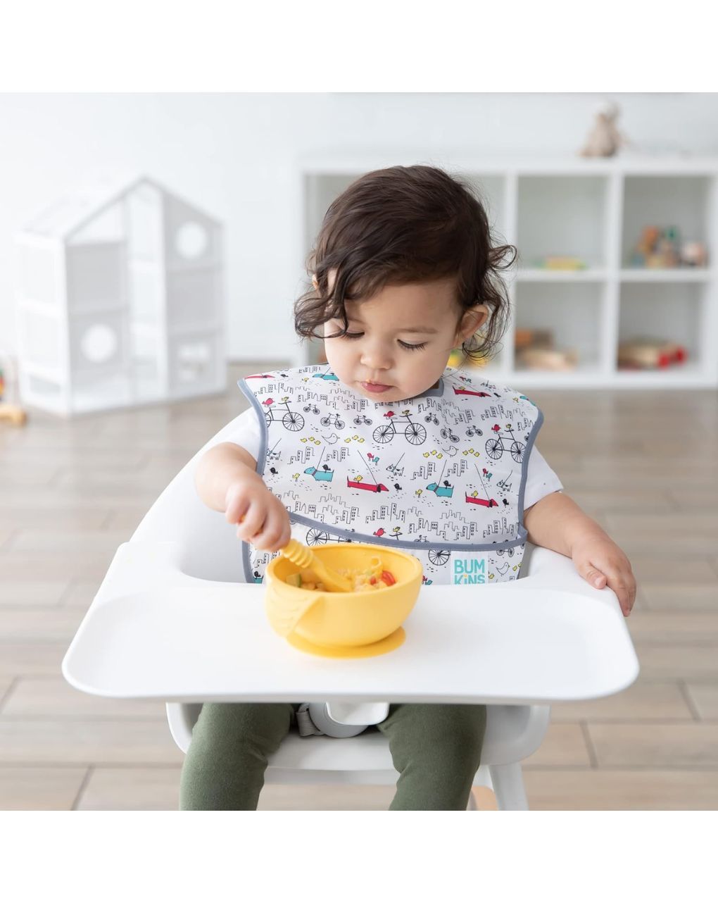 Bumkins αδιάβροχη σαλιάρα urban birds 6-24m 3303115 - BUMKINS