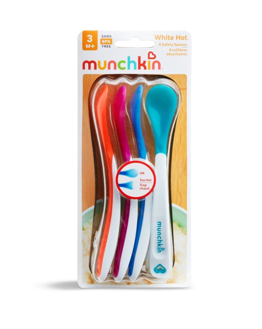 Munchkin κουταλάκια 4 white hot safety spoons 3m+ 11522 - Munchkin