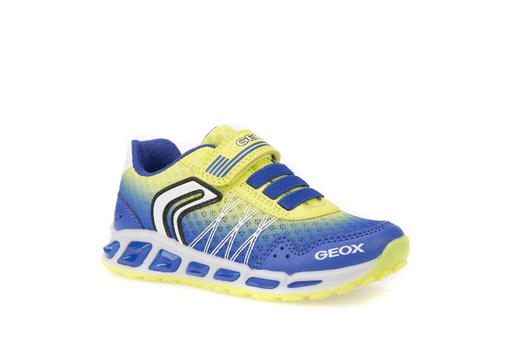 Sneakers j shuttle boy royal/lime μεγ.24-27 - Geox