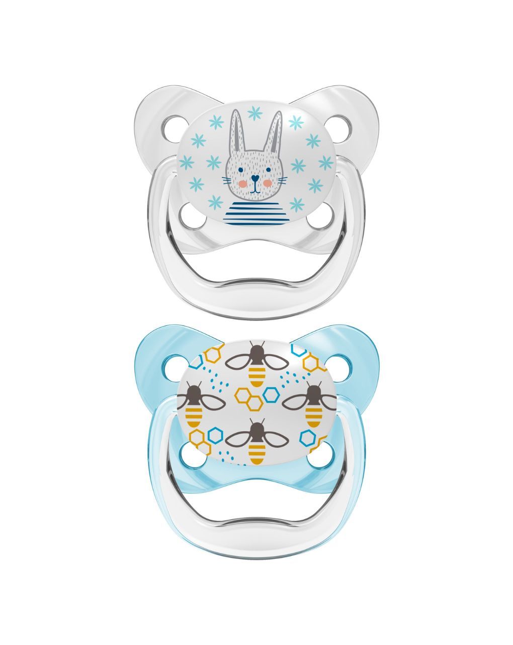 Dr. brown’s πιπίλες με θήλη σιλικόνης 2τμχ prevent contoured shield 0-6m μπλε pv-12402 - Dr Browns