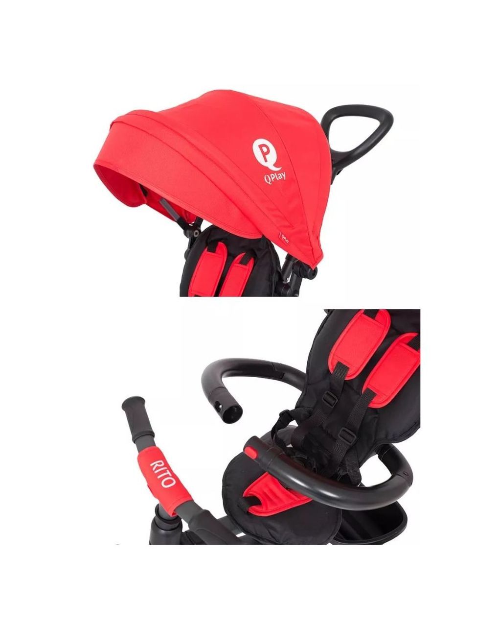 Qplay rito eva wheels κόκκινο σπαστό τρίκυκλο ποδηλατάκι 01-1212037-06 - QPLAY