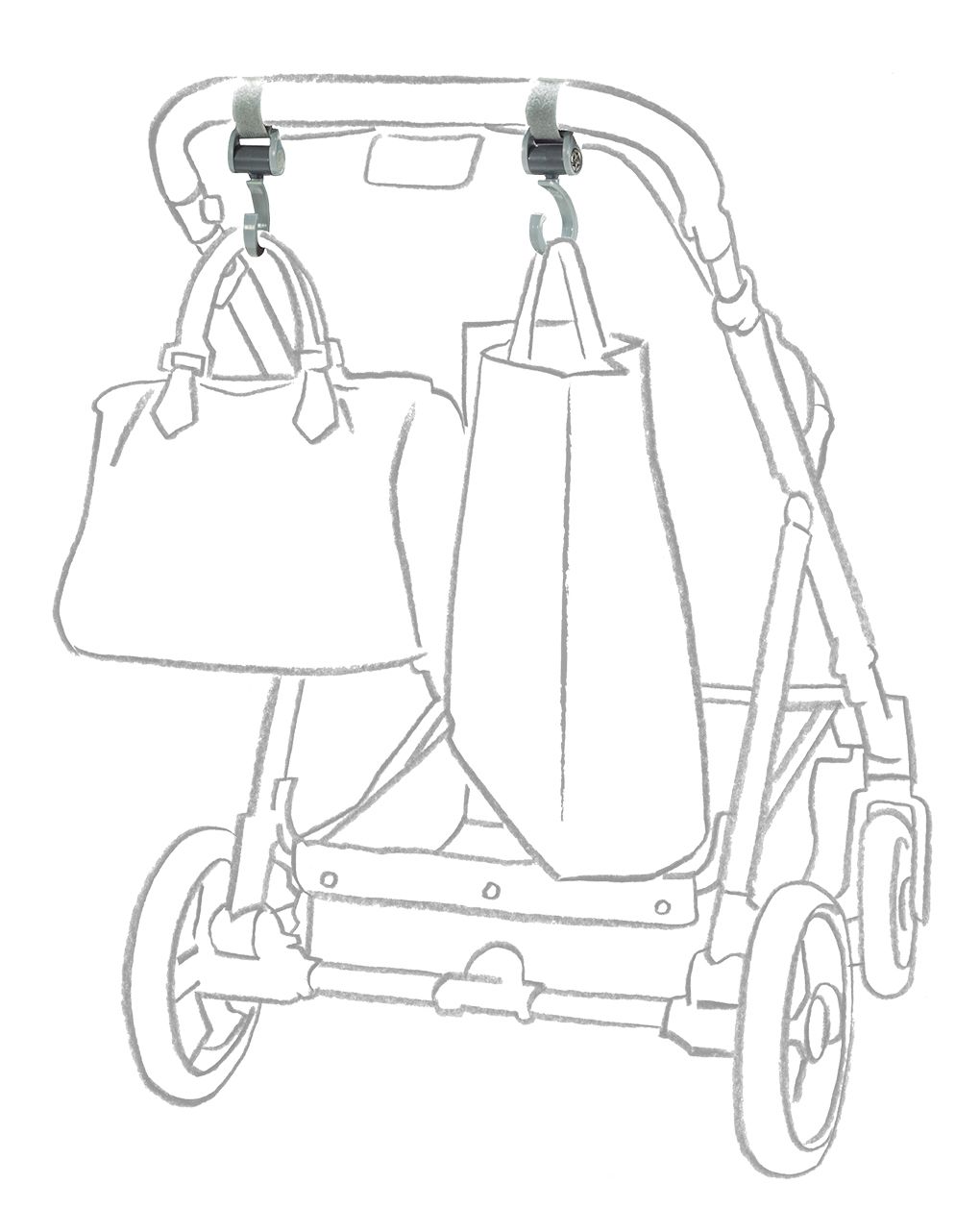 Giordani γάντζοι μεταφοράς τσαντών για καρότσι