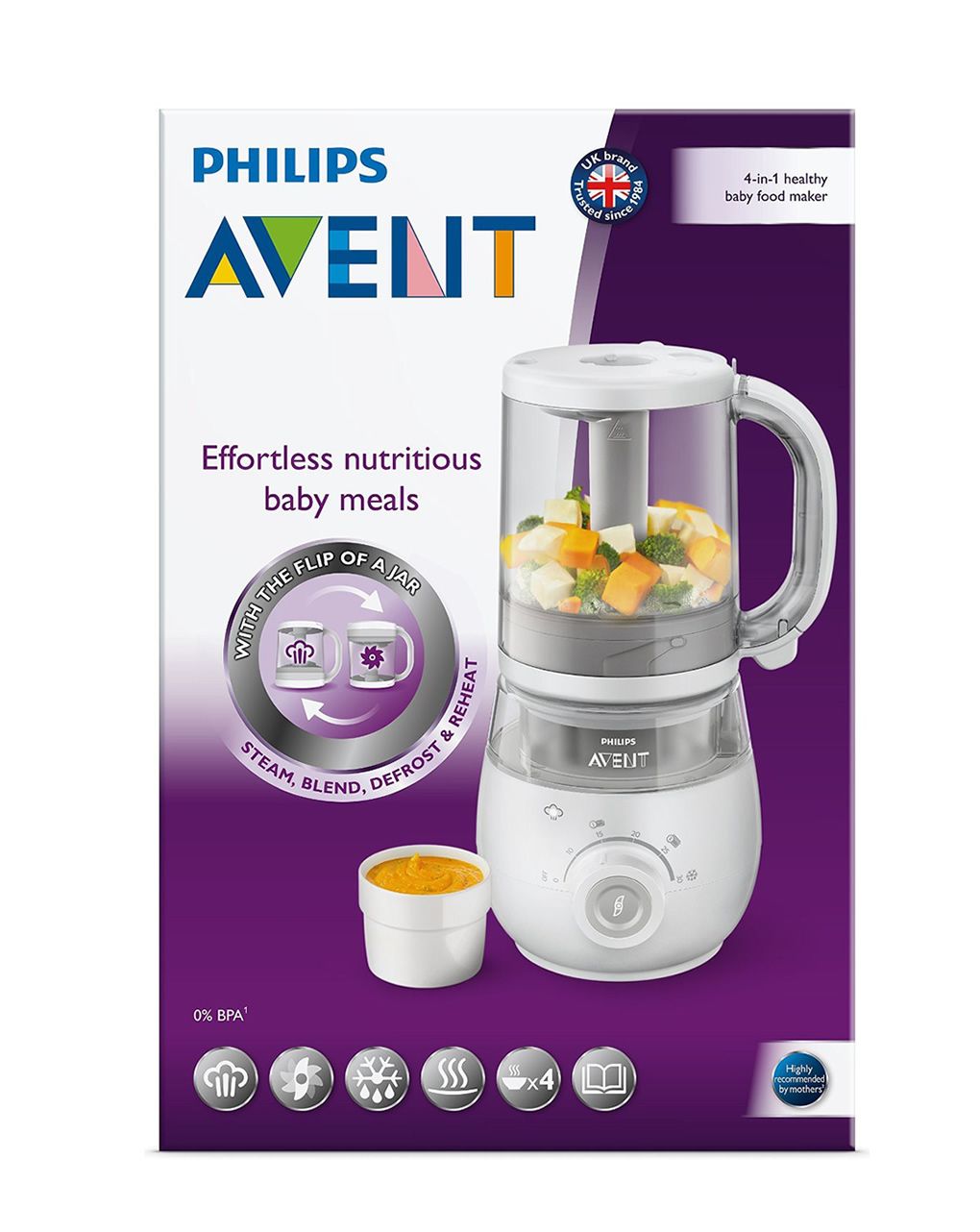 παρασκευαστης υγιεινης βρεφικης τροφης 4 σε 1 - Philips Avent