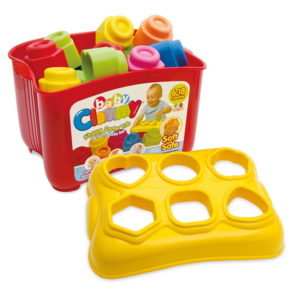 Clemmy κουβαδακι με μαλακα τουβλακια με σχηματα - Clementoni