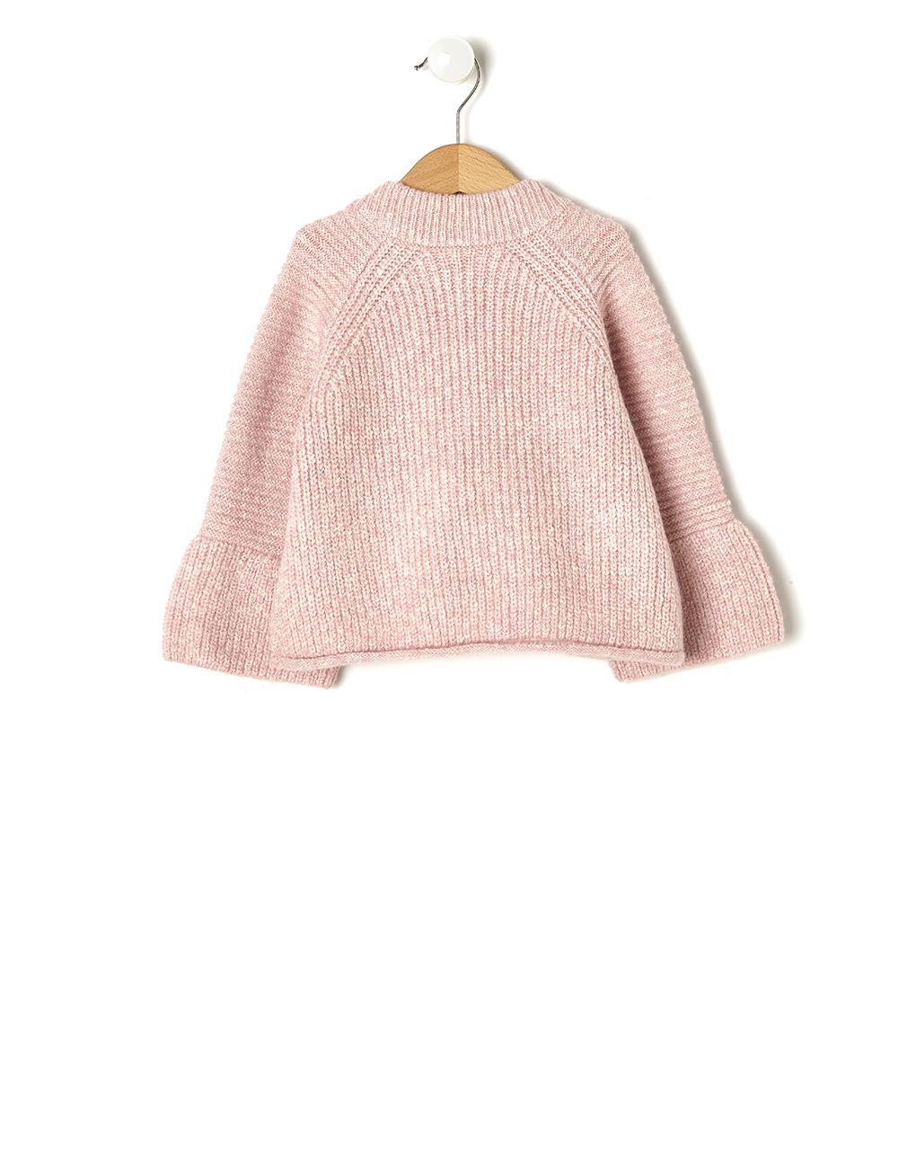 πλεκτη ζακετα ροζ melange με κουμπια - Prénatal
