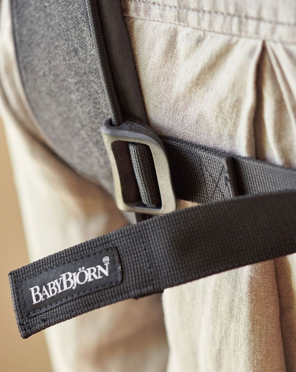 Babybjörn μάρσιπος one woven denim grey/dark grey 098194 - Baby Bjorn