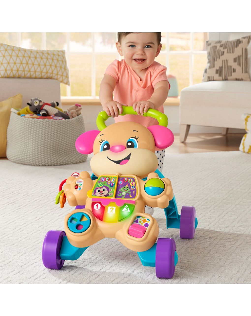 Mattel fisher-price εκπαιδευτική στράτα σκυλάκι smart stages ροζ ftc68 - Fisher-Price