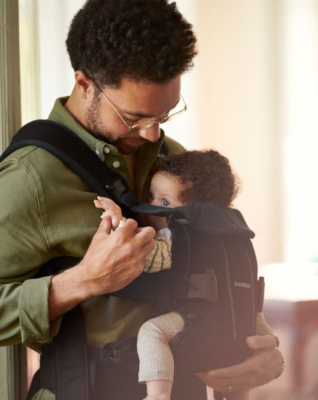 Babybjörn μάρσιπος one woven black 098023 - Baby Bjorn