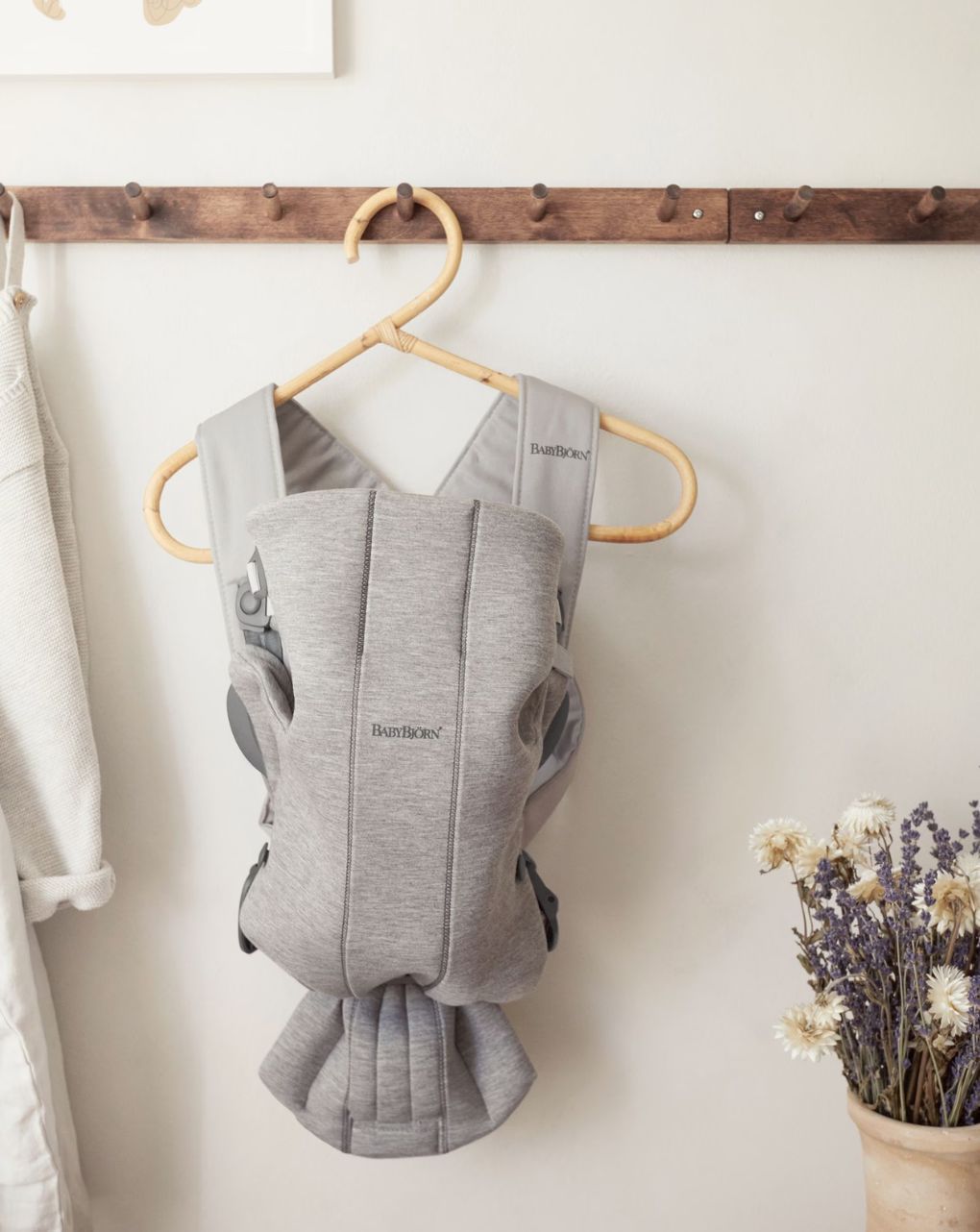 Babybjörn μάρσιπος mini 3d jersey light grey 021072 - Baby Bjorn