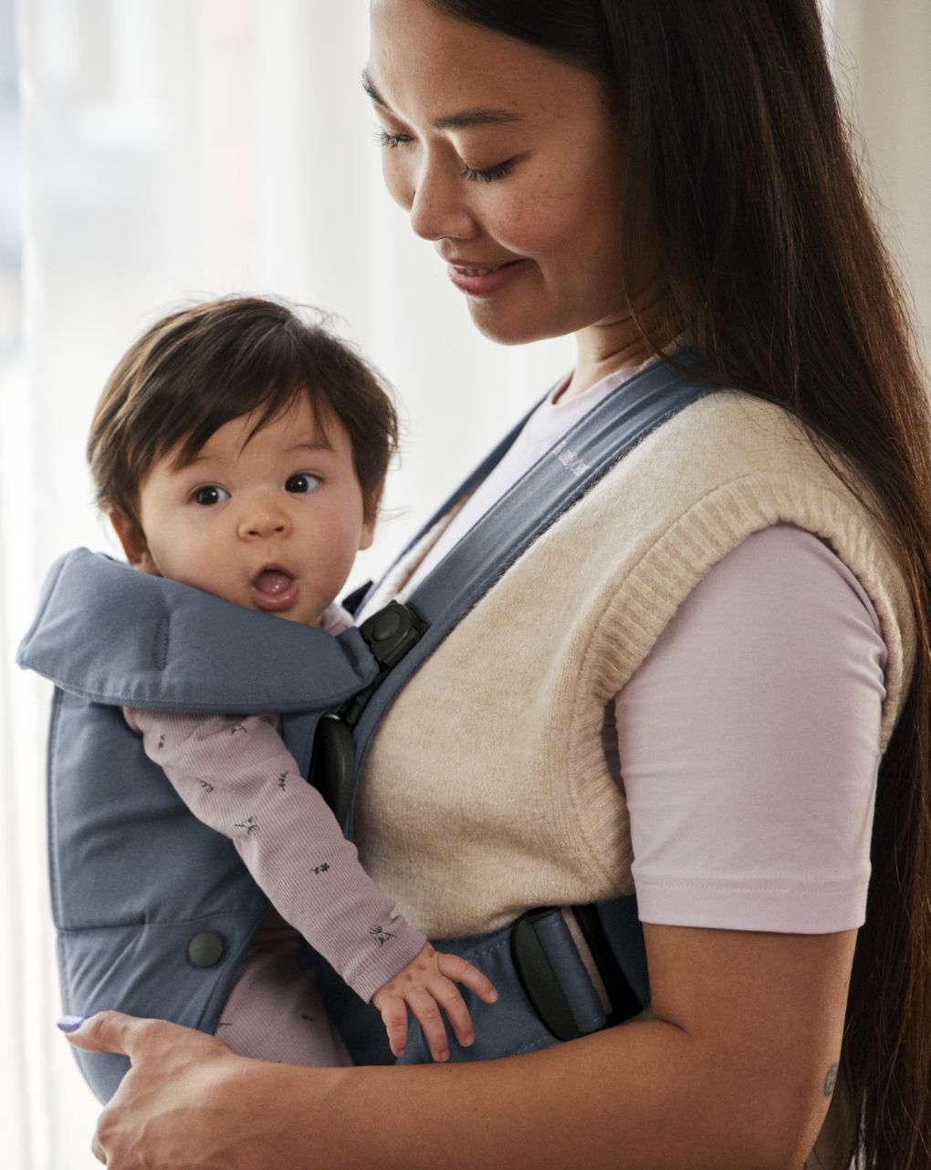Babybjörn μάρσιπος mini woven vintage indigo 021074 - Baby Bjorn