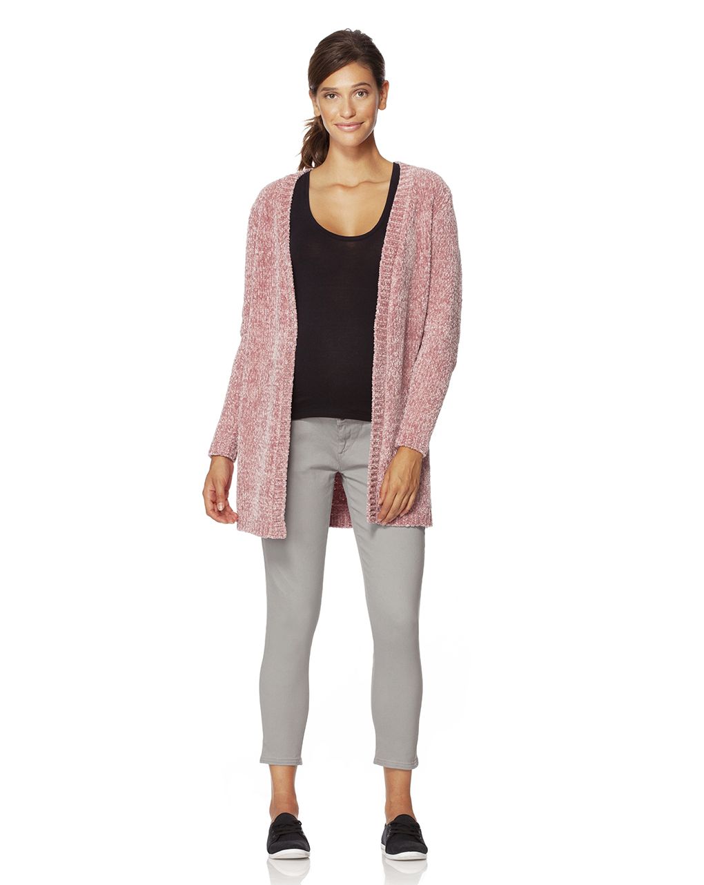 πλεκτη ζακετα σενιλ ροζ - Prénatal