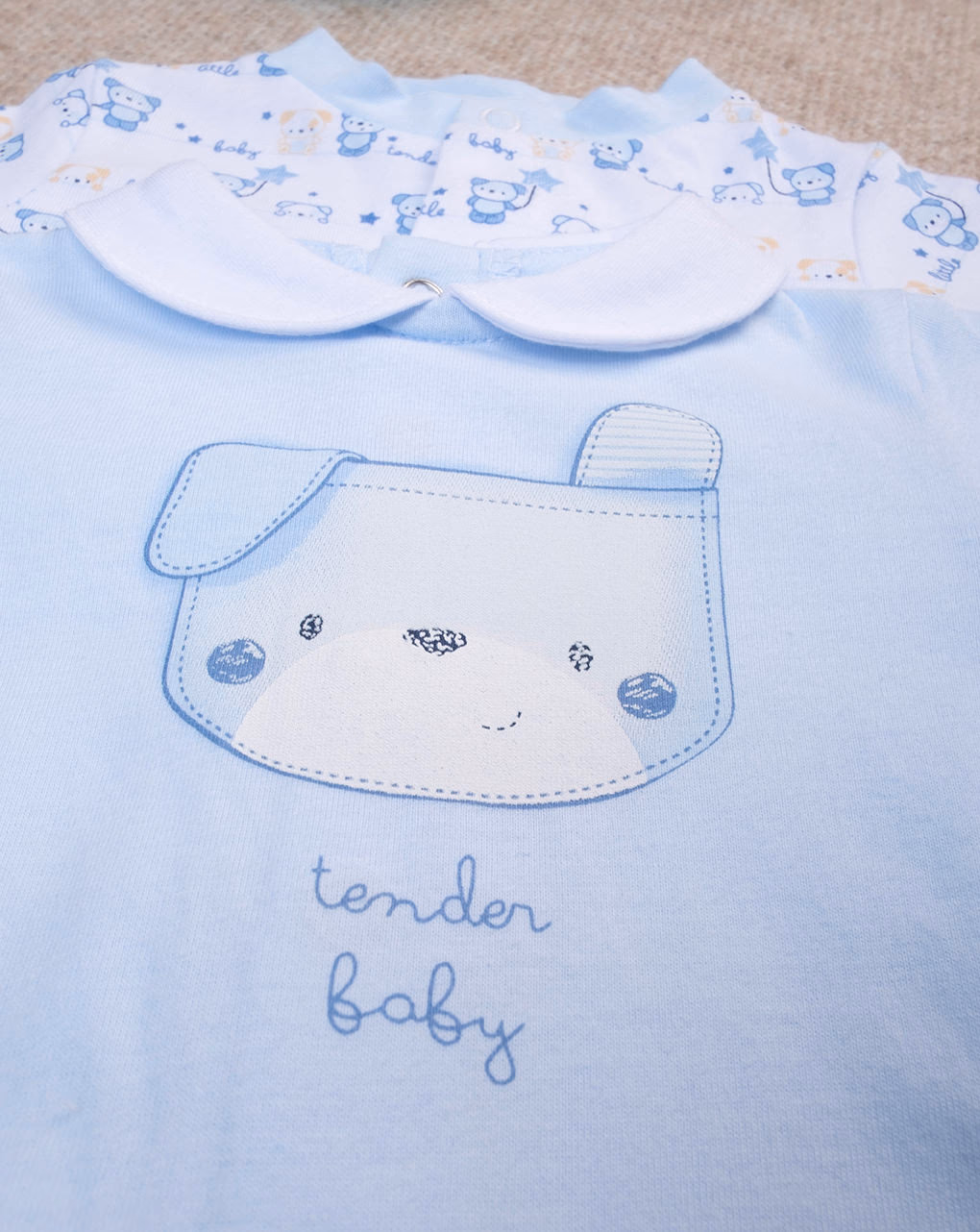 βρεφικά φορμάκια πακέτο x2 με σκυλάκια για αγόρι - Prénatal