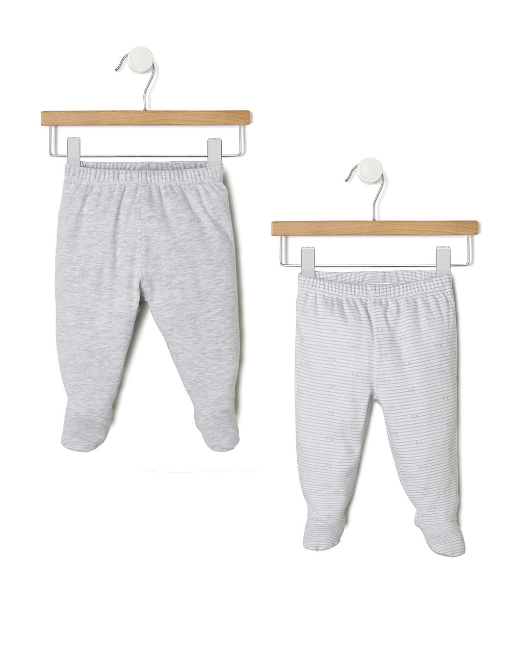 σετ interlock πακέτο χ2 γκρι-λευκό unisex - Prénatal