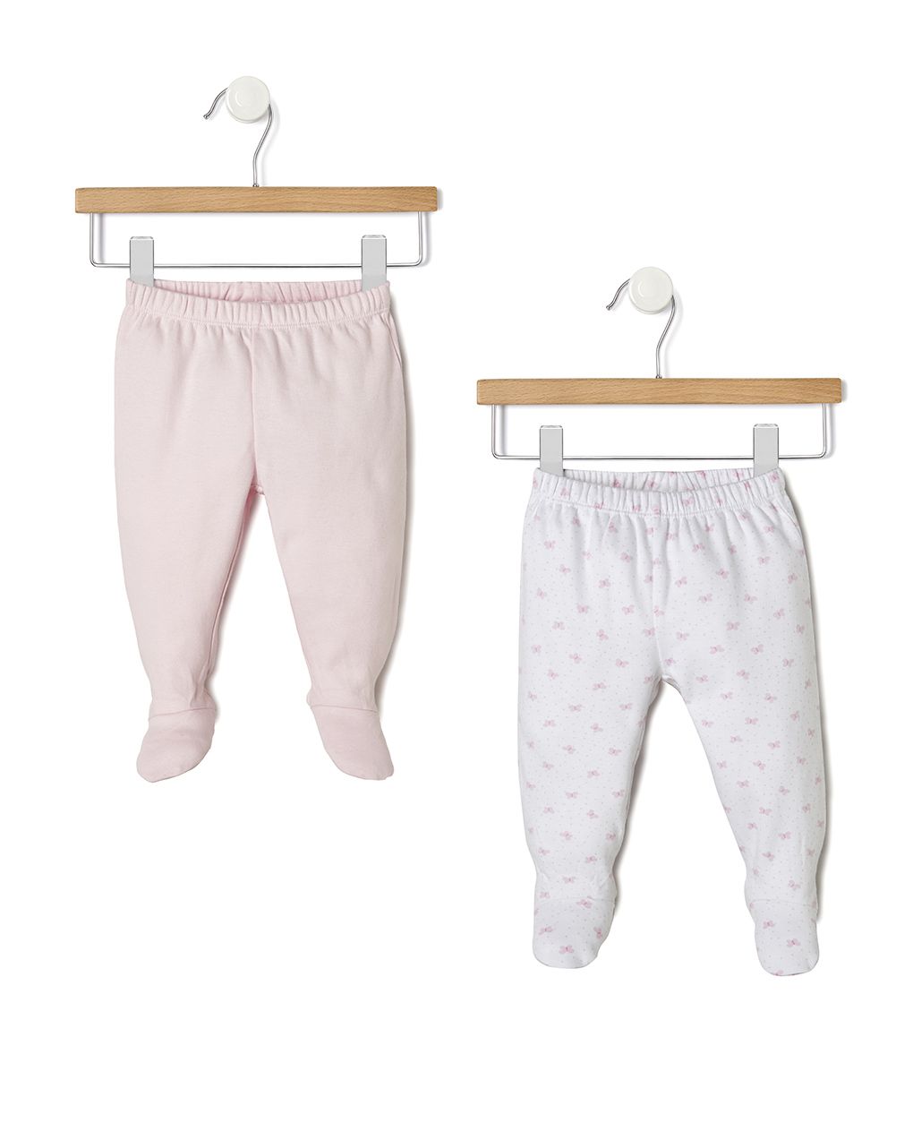 γκέτες interlock πακέτο χ2 ροζ-λευκό για κορίτσι - Prénatal