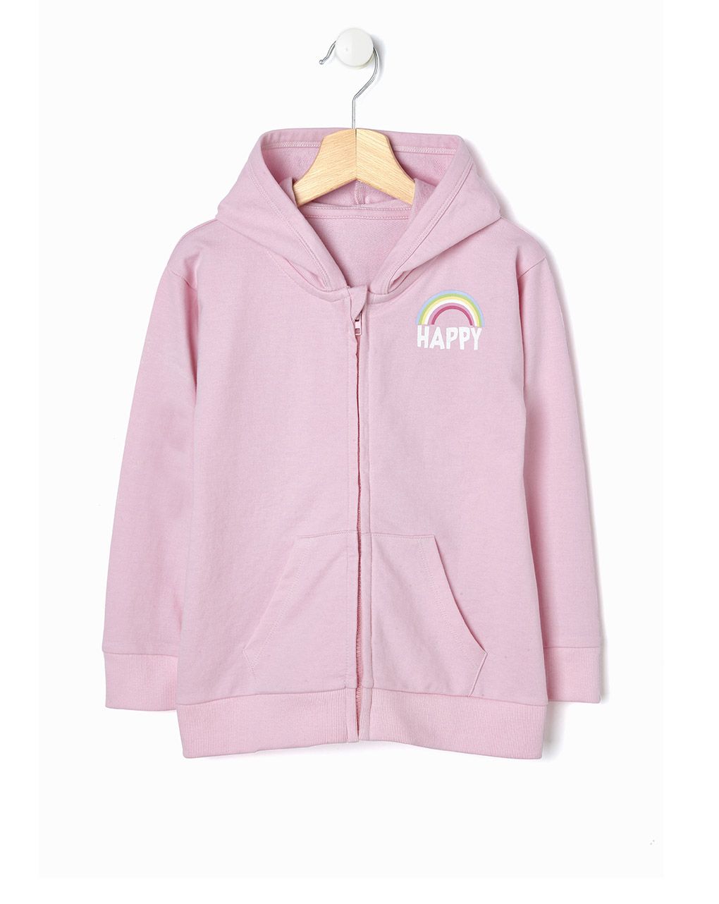ζακέτα φόρμας με στάμπα happy ροζ για κορίτσι - Prénatal