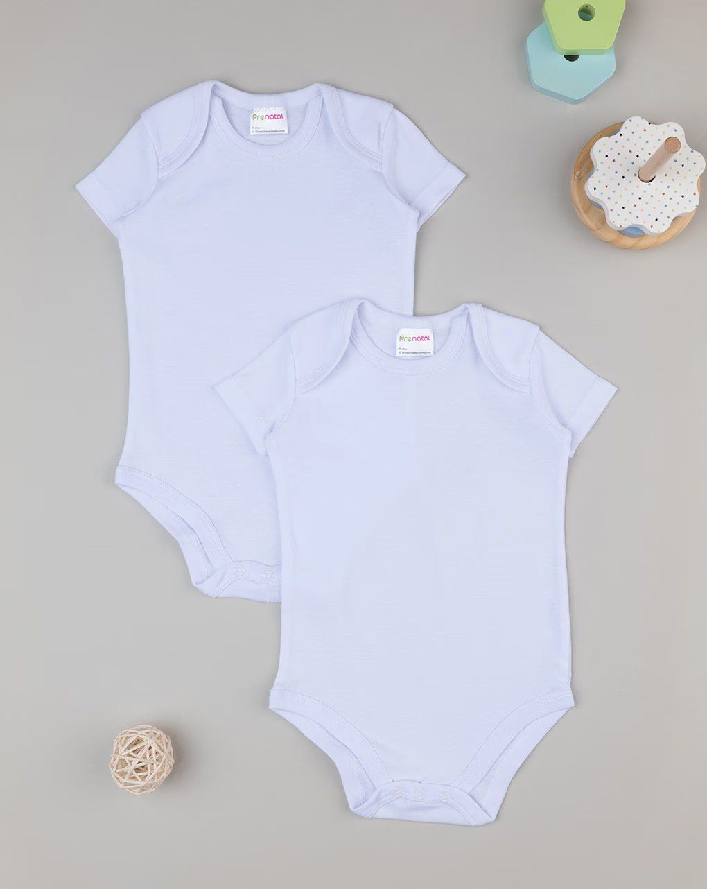 βρεφικά κορμάκια κοντομάνικα πακέτο x2 τμχ unisex - Prénatal