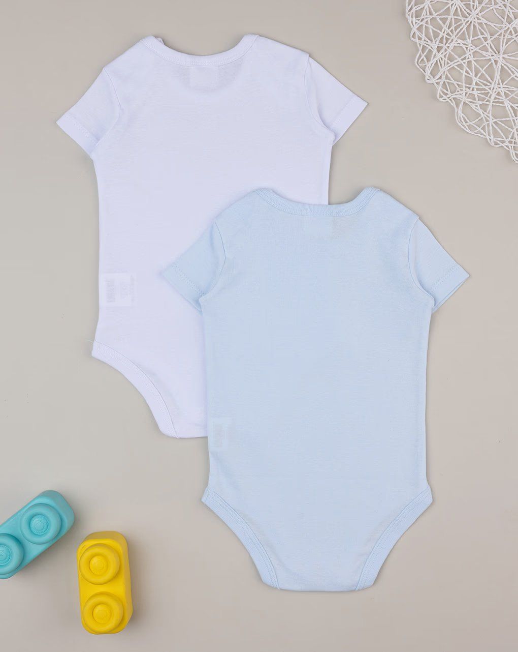 βρεφικά κορμάκια κοντομάνικα πακέτο x2 τμχ για αγόρι - Prénatal