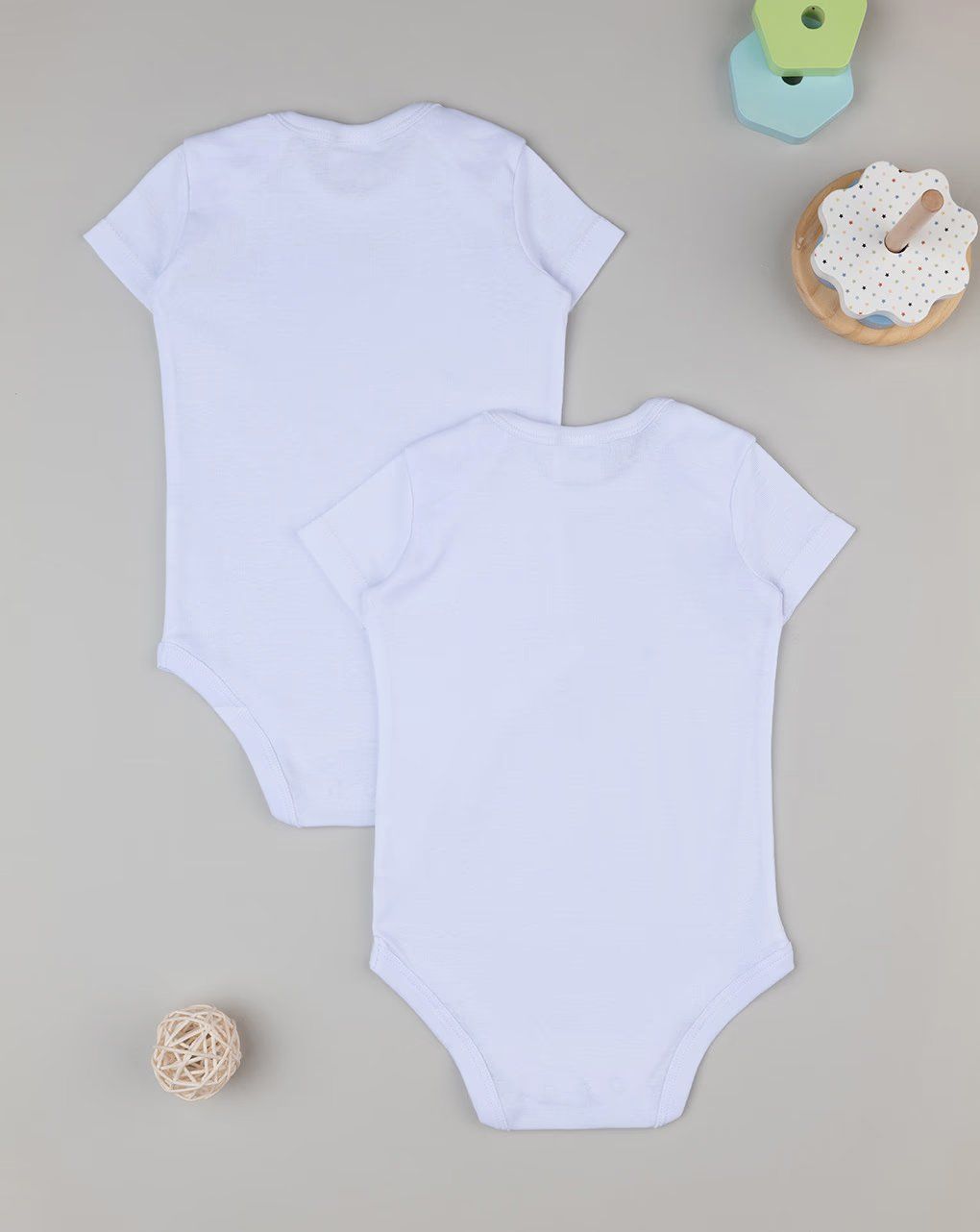 βρεφικά κορμάκια κοντομάνικα πακέτο x2 τμχ unisex - Prénatal