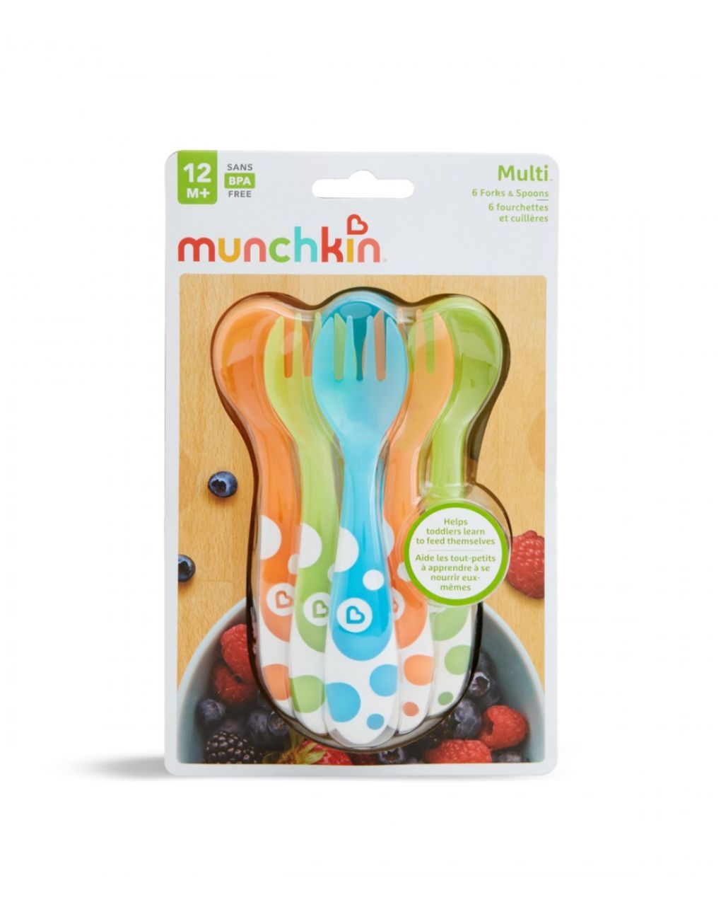 Munchkin multi coloured 6 κουτάλια & πιρούνια 12m+ 11454 - Munchkin