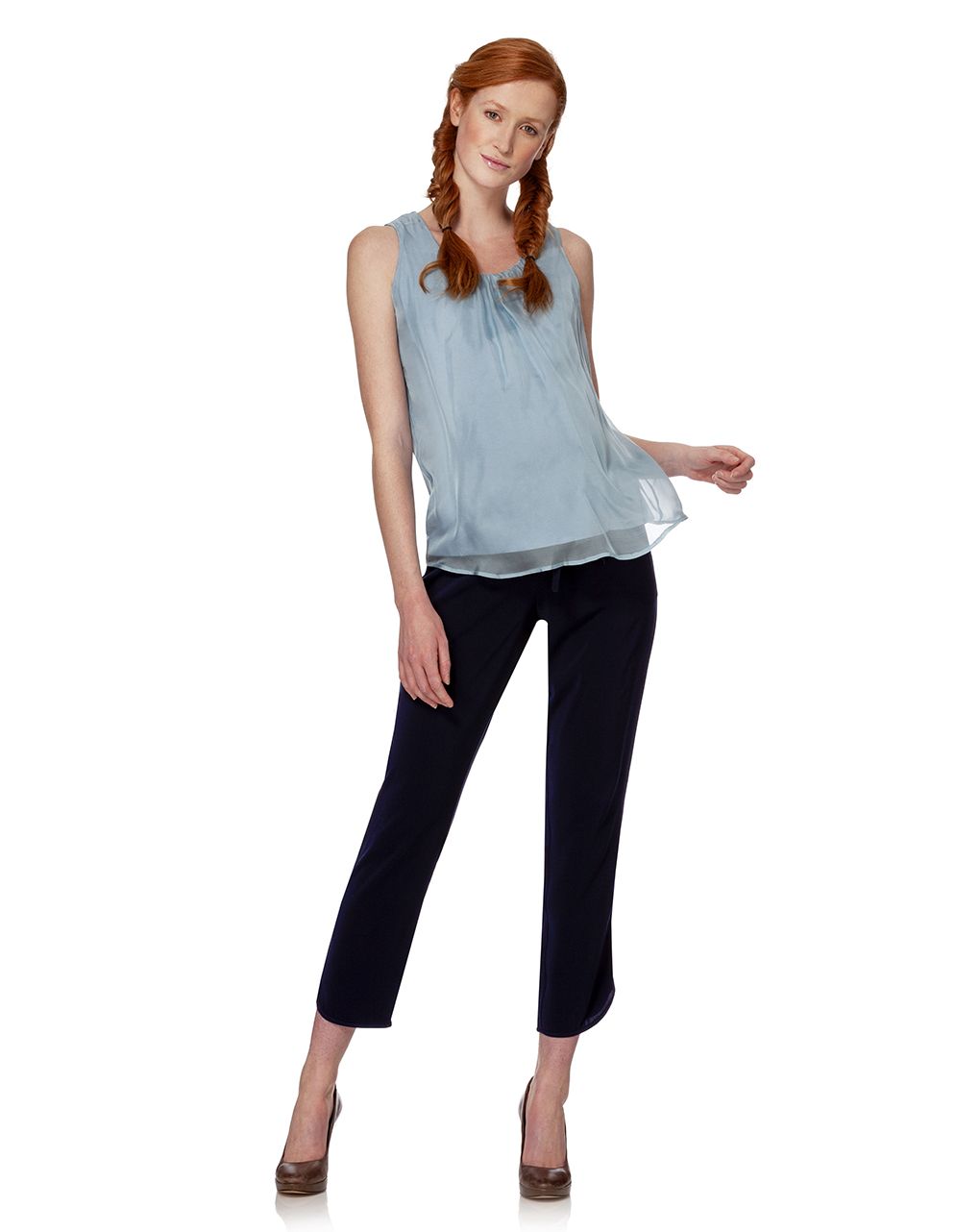 γυναικεία μπλούζα θηλασμού αμάνικη γαλάζια - Prénatal