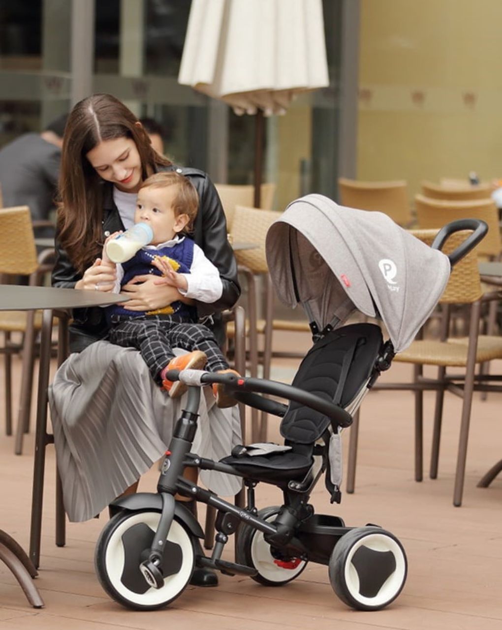 Qplay rito eva wheels σπαστό τρίκυκλο ποδηλατάκι grey 01-1212037-01 - QPLAY