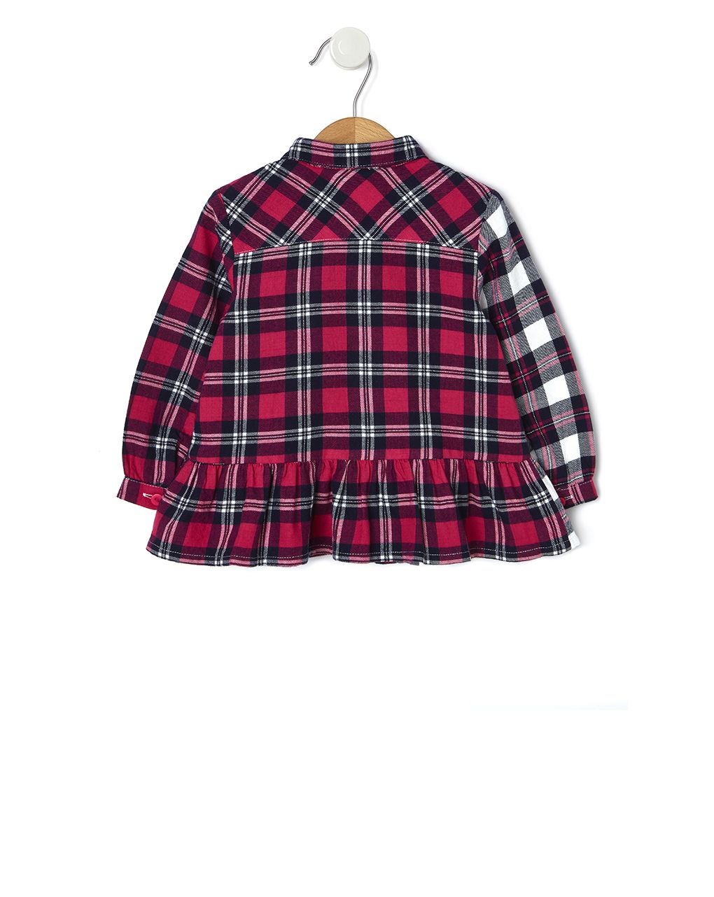 πουκάμισο tartan καρό με παγιέτες για κορίτσι - Prénatal