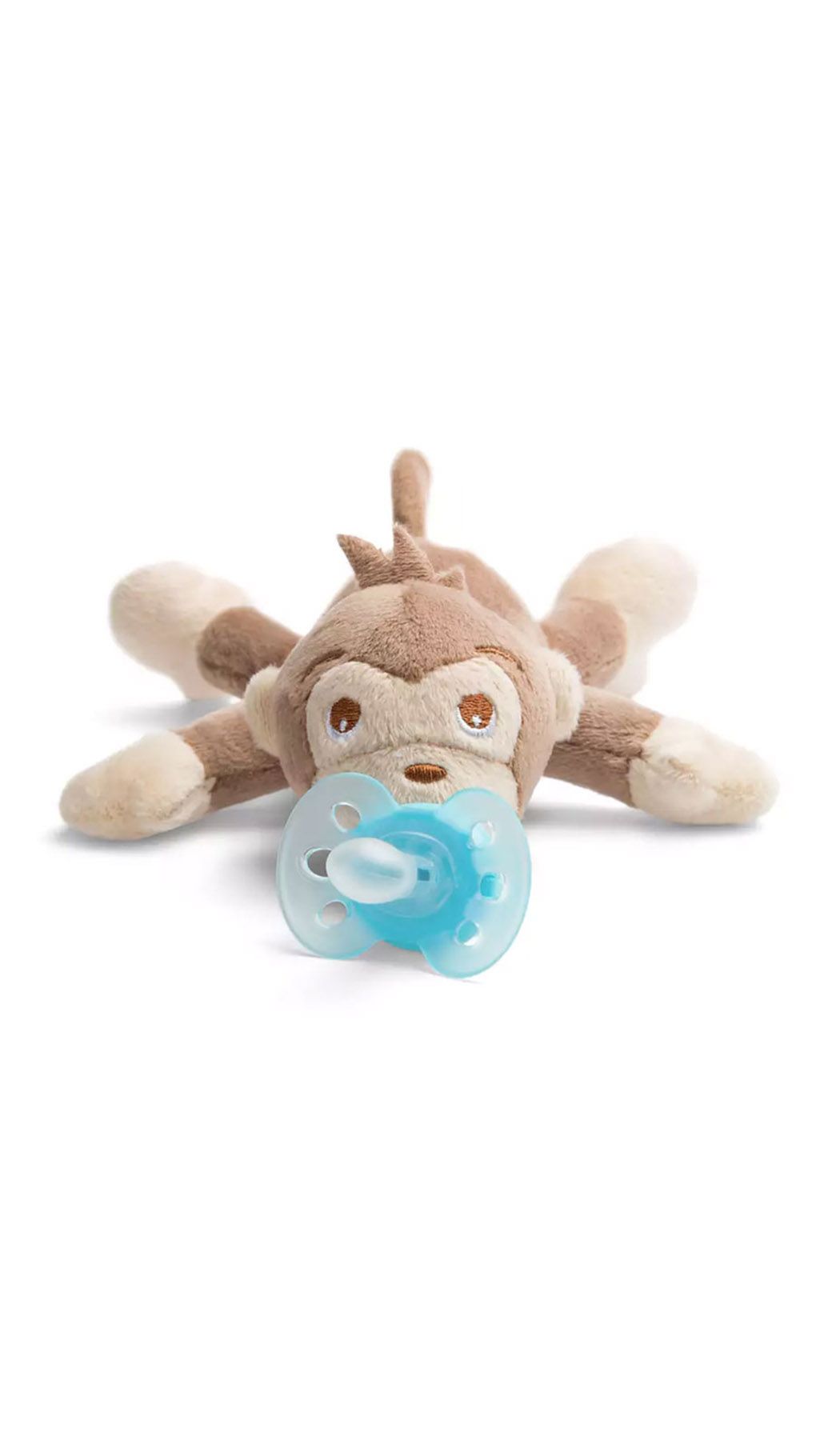 Philips avent ultra soft snuggle μαϊμού ζωάκι αγκαλιάς με ορθοδοντική πιπίλα σιλικόνης 1τμχ - Philips Avent