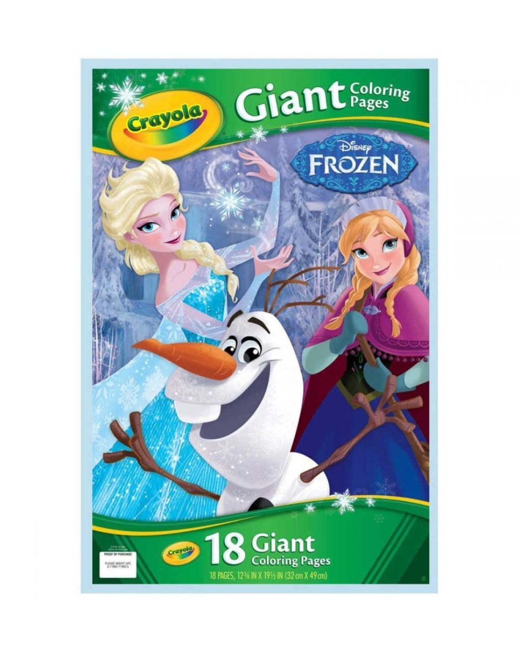 Crayola σετ 18 χρωμοσελίδες γίγας frozen