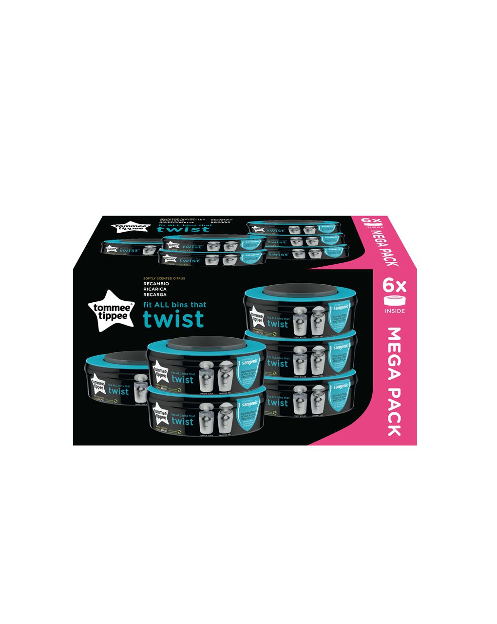 ανταλλακτικά tommee tippee για κάδο sangenic twist & click 6 τμχ - Sangenic