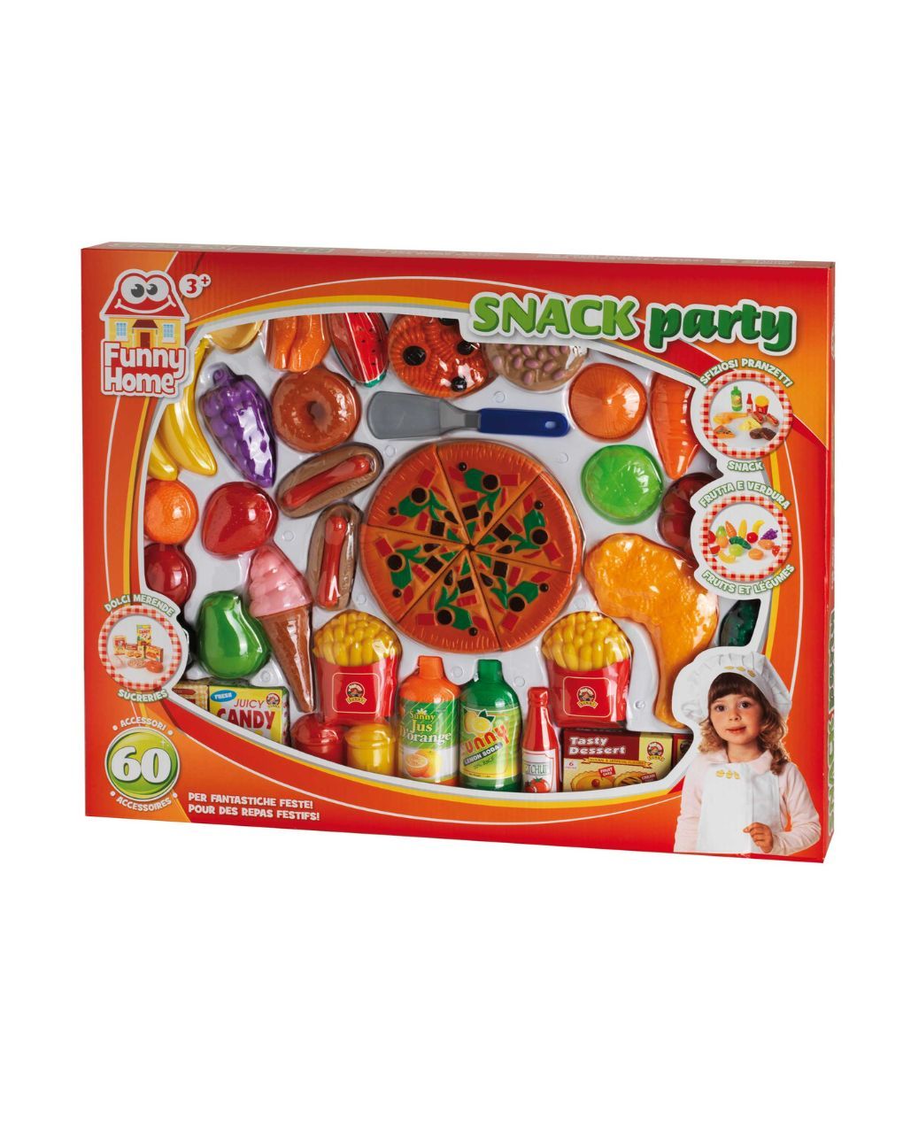 Funny home snack & pizza party σετ 60τμχ