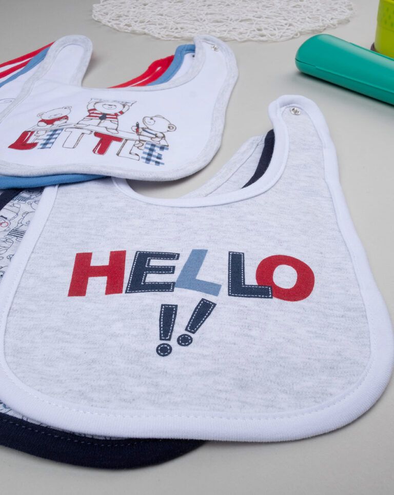 βρεφικές σαλιάρες με αρκουδάκια πακέτο x7 για αγόρι - Prénatal