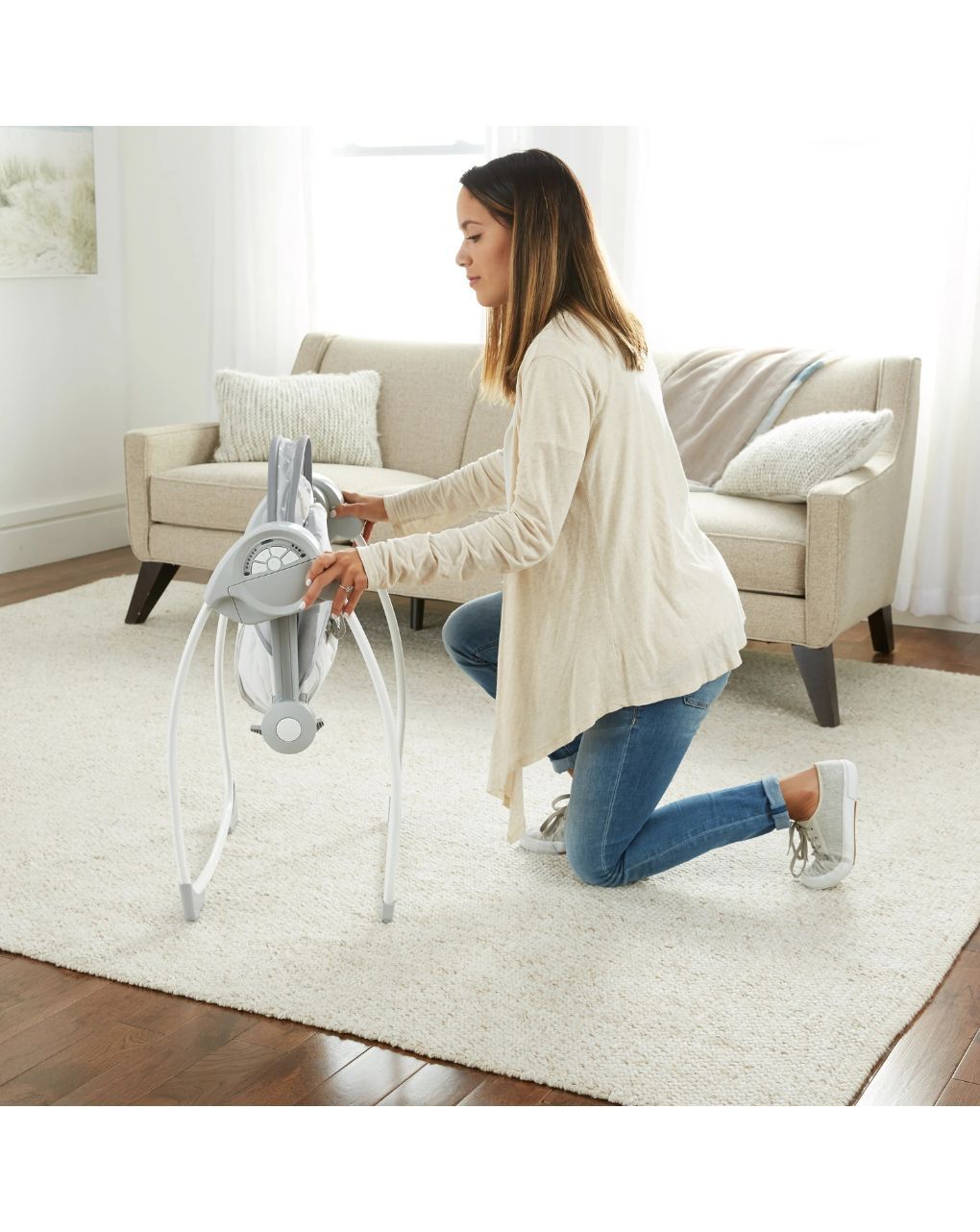 Ingenuity comfort 2 go portable swing βρεφική κούνια-ριλάξ cuddle lamb 12184 - Ingenuity