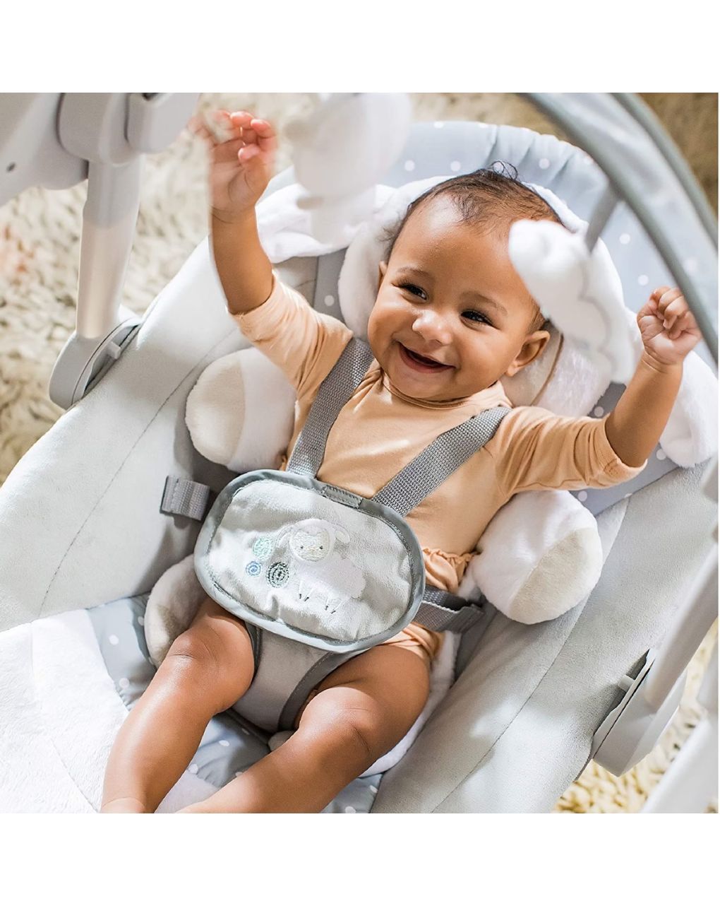 Ingenuity comfort 2 go portable swing βρεφική κούνια-ριλάξ cuddle lamb 12184 - Ingenuity