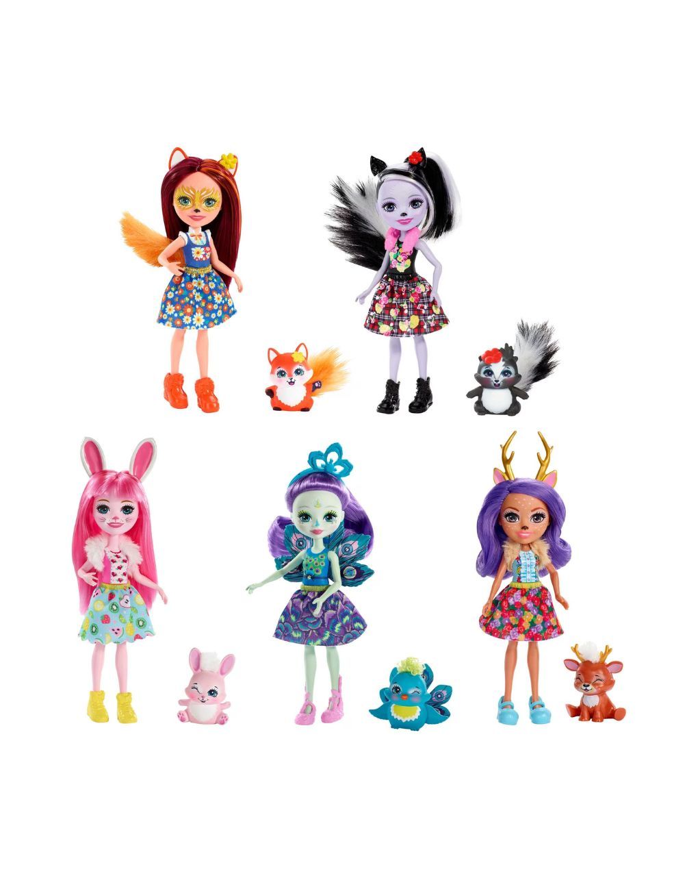 Mattel enchantimals κούκλα & ζωάκι φιλαράκι dvh87 (διάφορα σχέδια)