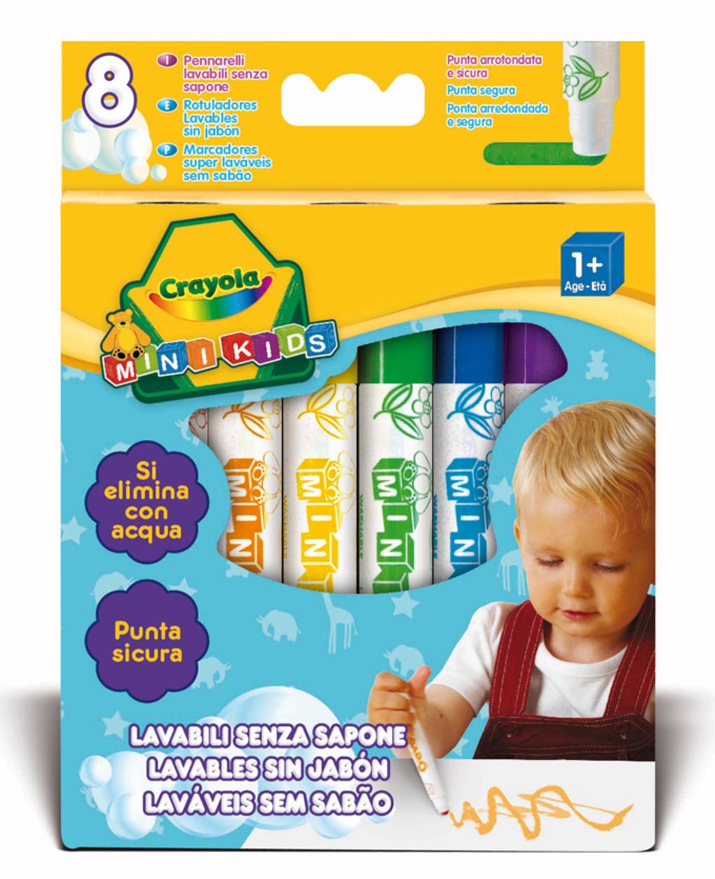 Crayola 8 μαρκαδόροι mini kids 12m+