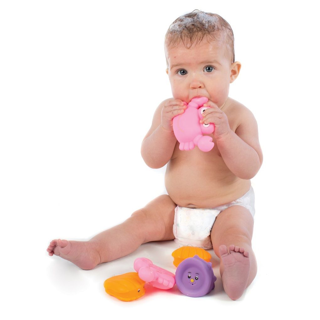 Playgro bath time ζωακια κοριτσι (8τμχ) - Playgro